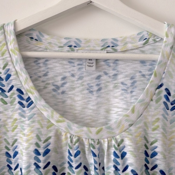 TRIBAL multicolored printed top side L preowned - Picture 7 of 11